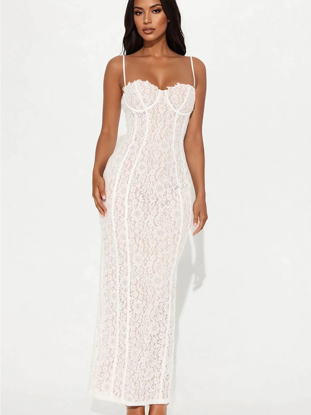 White Lace Maxi Dress